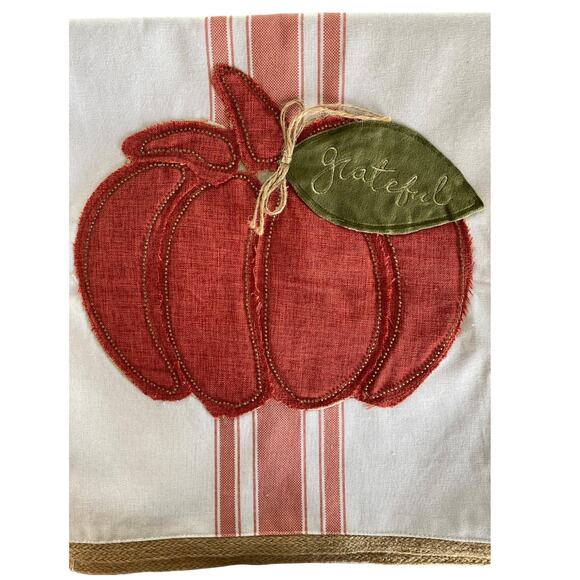 Splendid Home Embroidered Pumpkin Harvest Fall Table Runner 72" Length Set of 2 - Picture 4 of 6